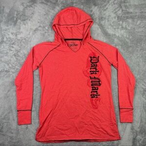 Orlando Studios Wizarding World Death Hooded Long Sleeve Shirt Graphic Print